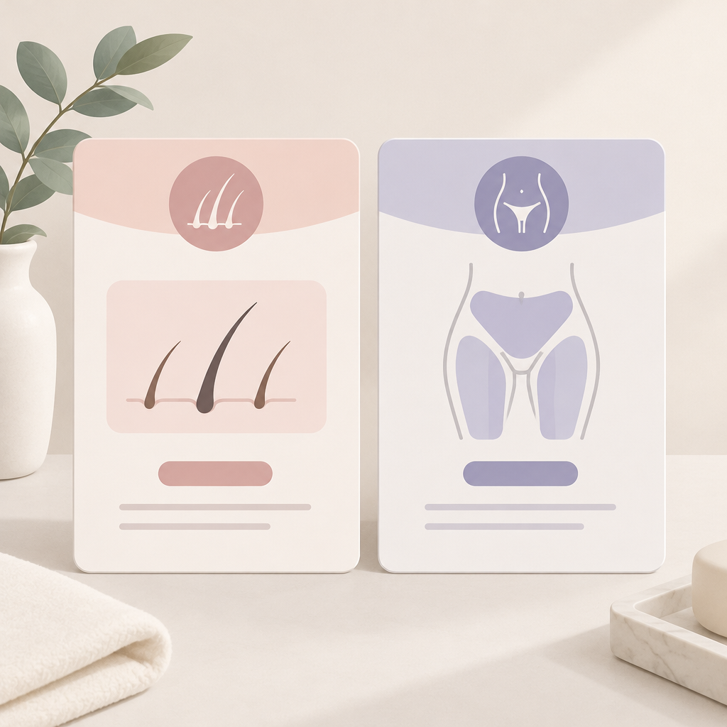 AI 생성 설명 이미지: 파주 브라질리언왁싱 도도라인왁싱 파주운정본점 | 남길 디자인과 제모 범위 구분하기